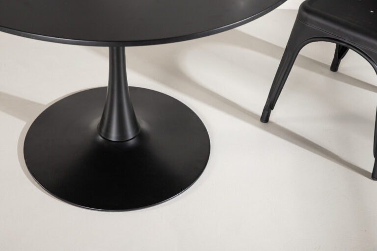 Modern Dining Table – Black / Black Mdf