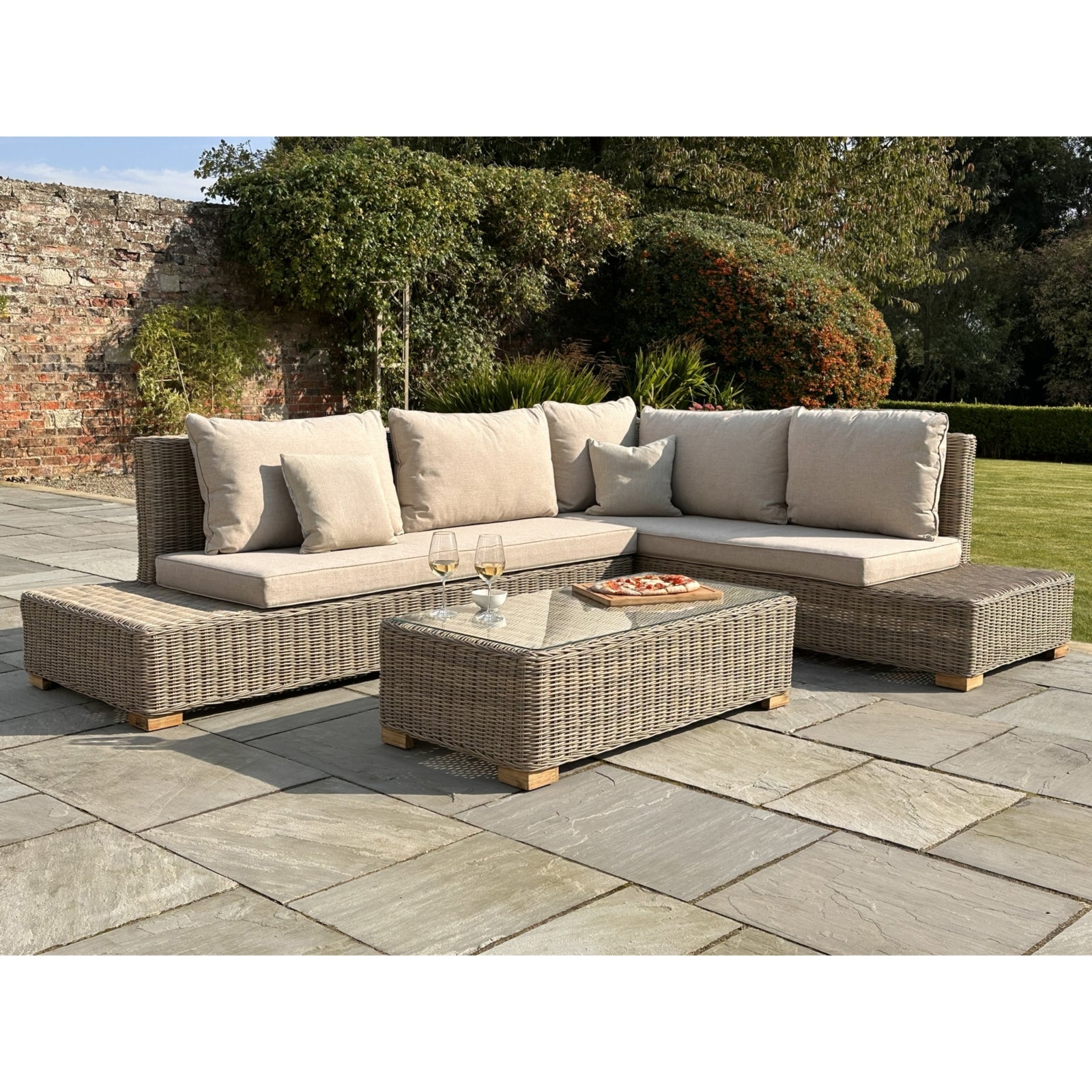 Rio Collection Outdoor Large Corner And Coffee Table Set