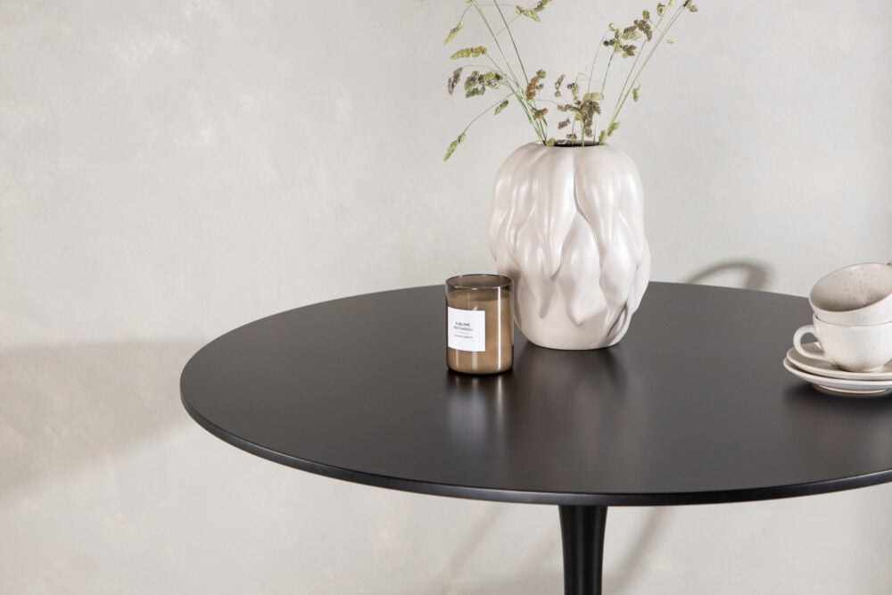 Modern Dining Table – Black / Black Mdf