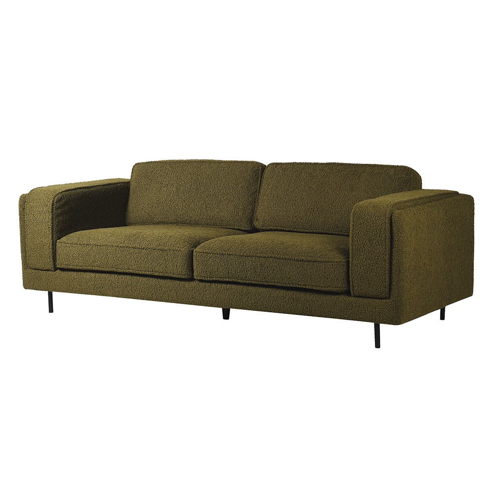 Olive Boucle Sofa