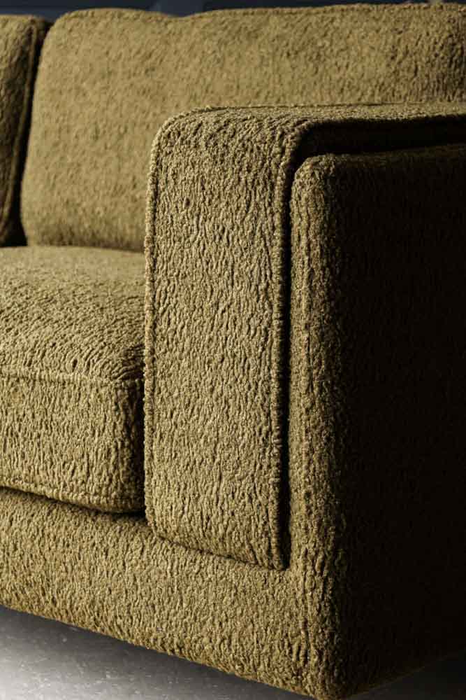 Olive Boucle Sofa